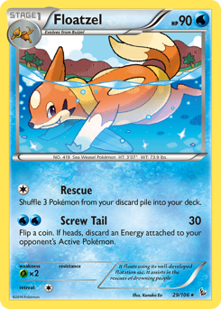 Floatzel - Flashfire - #29 - Pokemon TCG card