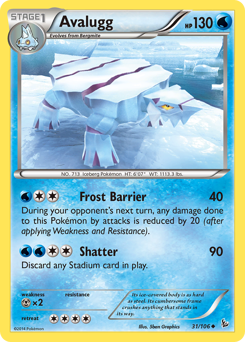 Avalugg #31 Avalugg - Flashfire - #31 - Pokemon TCG card