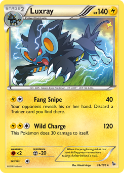 Luxray #34 Luxray - Flashfire - #34 - Pokemon TCG card