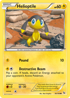 Helioptile #36 Helioptile - Flashfire - #36 - Pokemon TCG card