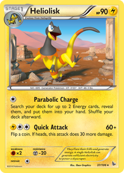 Heliolisk #37 Heliolisk - Flashfire - #37 - Pokemon TCG card