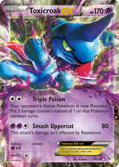 Toxicroak-EX #41 Toxicroak-EX - Flashfire - #41 - Pokemon TCG card
