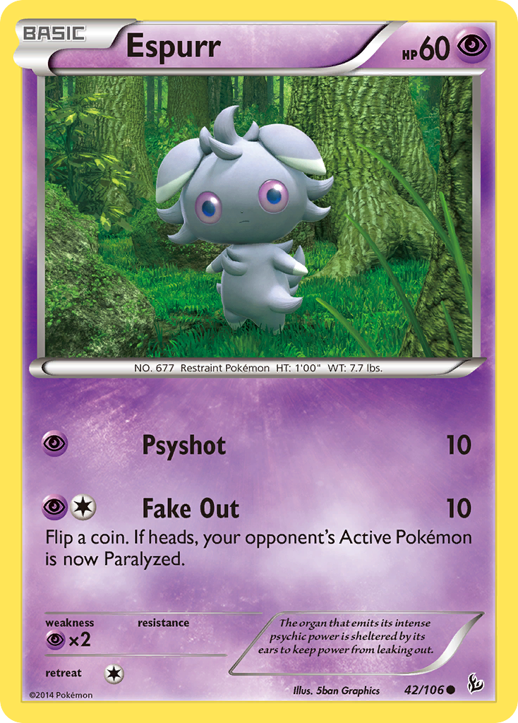 Espurr - Flashfire - #42 - Pokemon TCG card