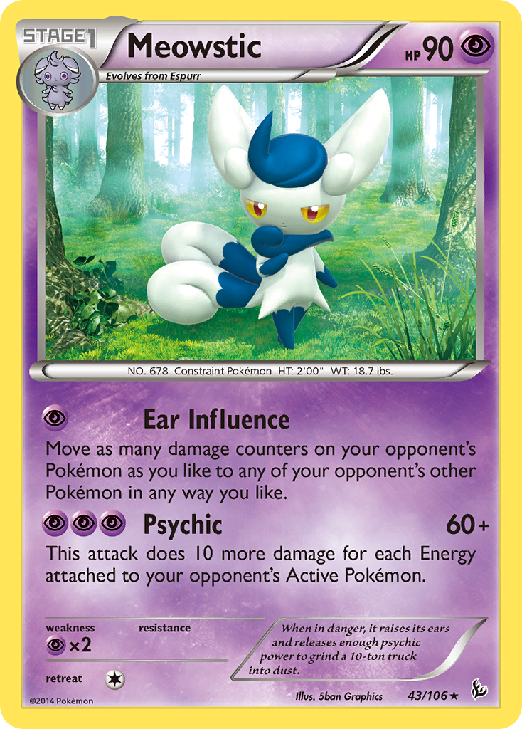 Meowstic - Flashfire - #43 - Pokemon TCG card