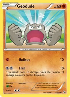 Geodude #45 Geodude - Flashfire - #45 - Pokemon TCG card