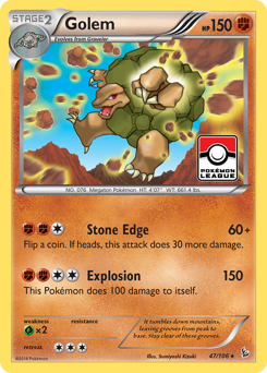 Golem #47 Golem - Flashfire - #47 - Pokemon TCG card
