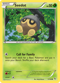 Seedot - Flashfire - #5 - Pokemon TCG card