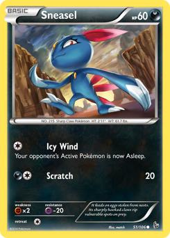 Sneasel - Flashfire - #51 - Pokemon TCG card