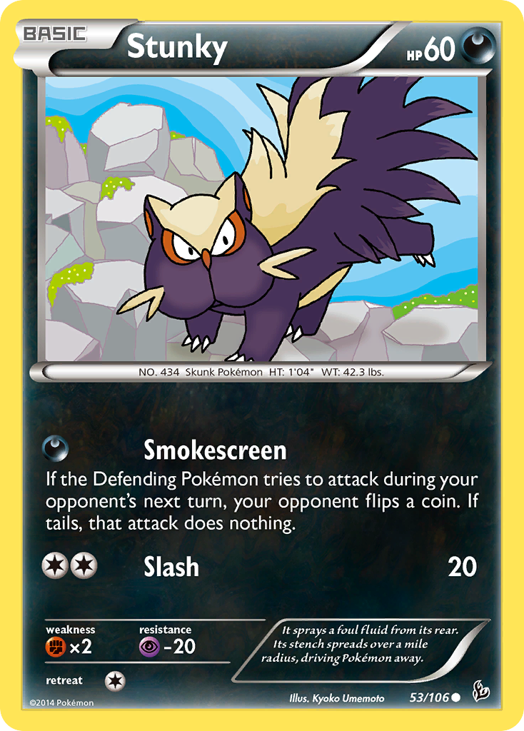 Stunky - Flashfire - #53 - Pokemon TCG card