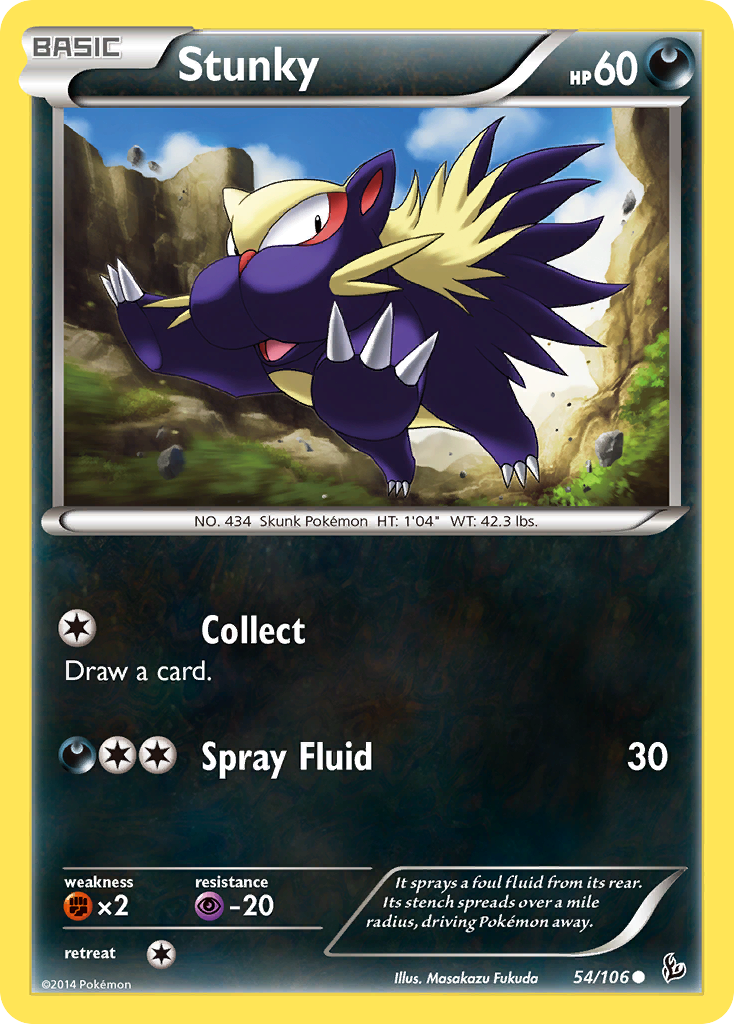 Stunky - Flashfire - #54 - Pokemon TCG card