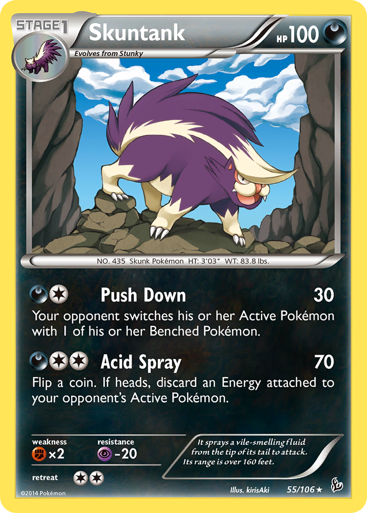 Skuntank - Flashfire - #55 - Pokemon TCG card
