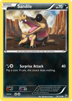 Sandile #56 Sandile - Flashfire - #56 - Pokemon TCG card
