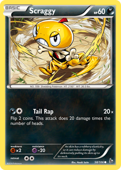 Scraggy - Flashfire - #58 - Pokemon TCG card
