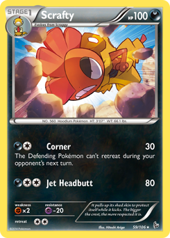 Scrafty #59 Scrafty - Flashfire - #59 - Pokemon TCG card