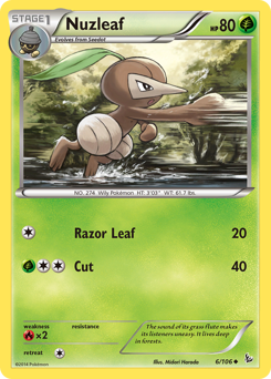 Nuzleaf #6 Nuzleaf - Flashfire - #6 - Pokemon TCG card