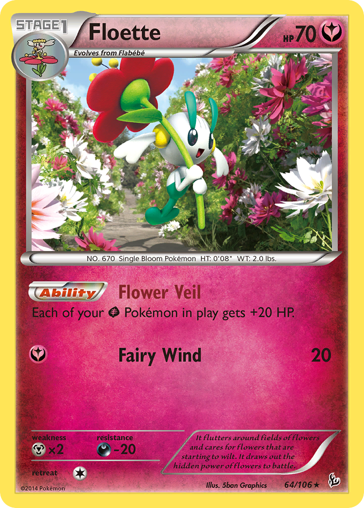 Floette - Flashfire - #64 - Pokemon TCG card