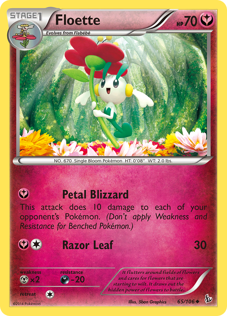 Floette - Flashfire - #65 - Pokemon TCG card