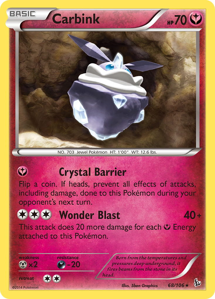Carbink - Flashfire - #68 - Pokemon TCG card