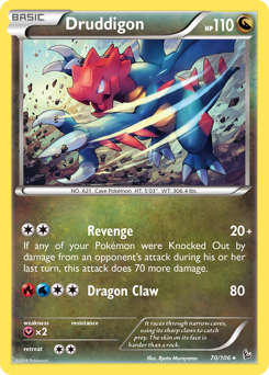 Druddigon - Flashfire - #70 - Pokemon TCG card