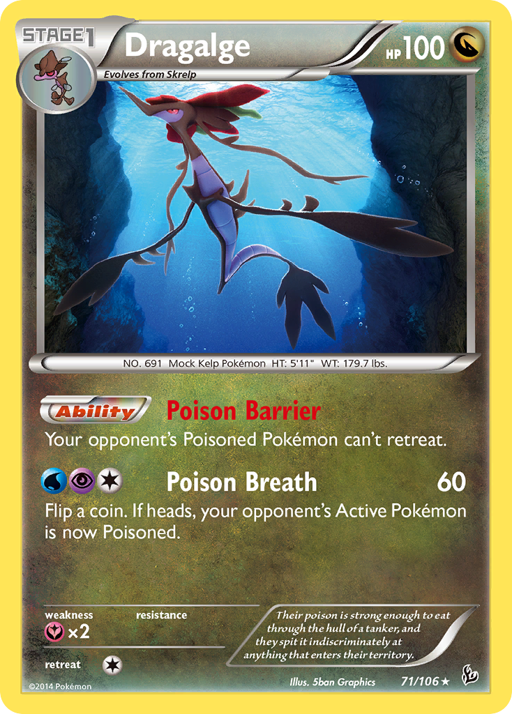 Dragalge - Flashfire - #71 - Pokemon TCG card