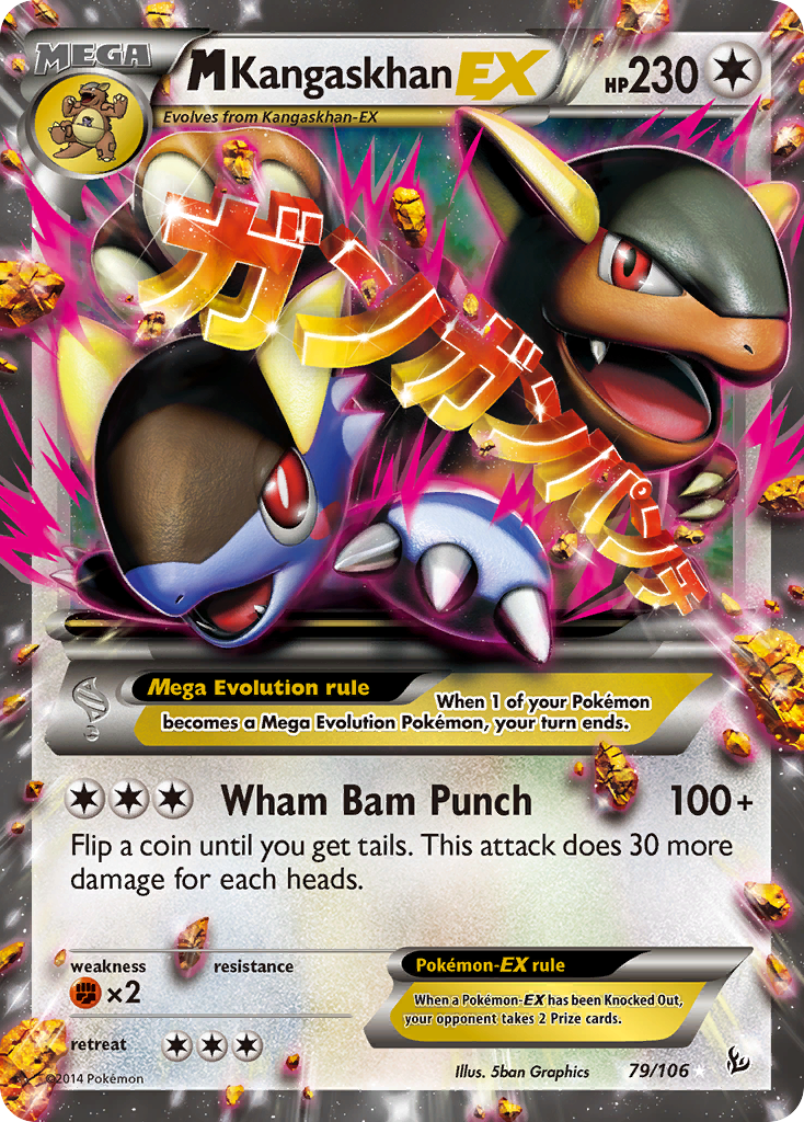 M Kangaskhan-EX - Flashfire - #79 - Pokemon TCG card