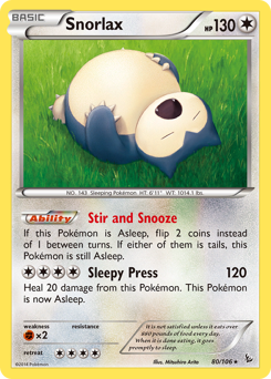 Snorlax - Flashfire - #80 - Pokemon TCG card