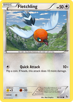 Fletchling #86 Fletchling - Flashfire - #86 - Pokemon TCG card