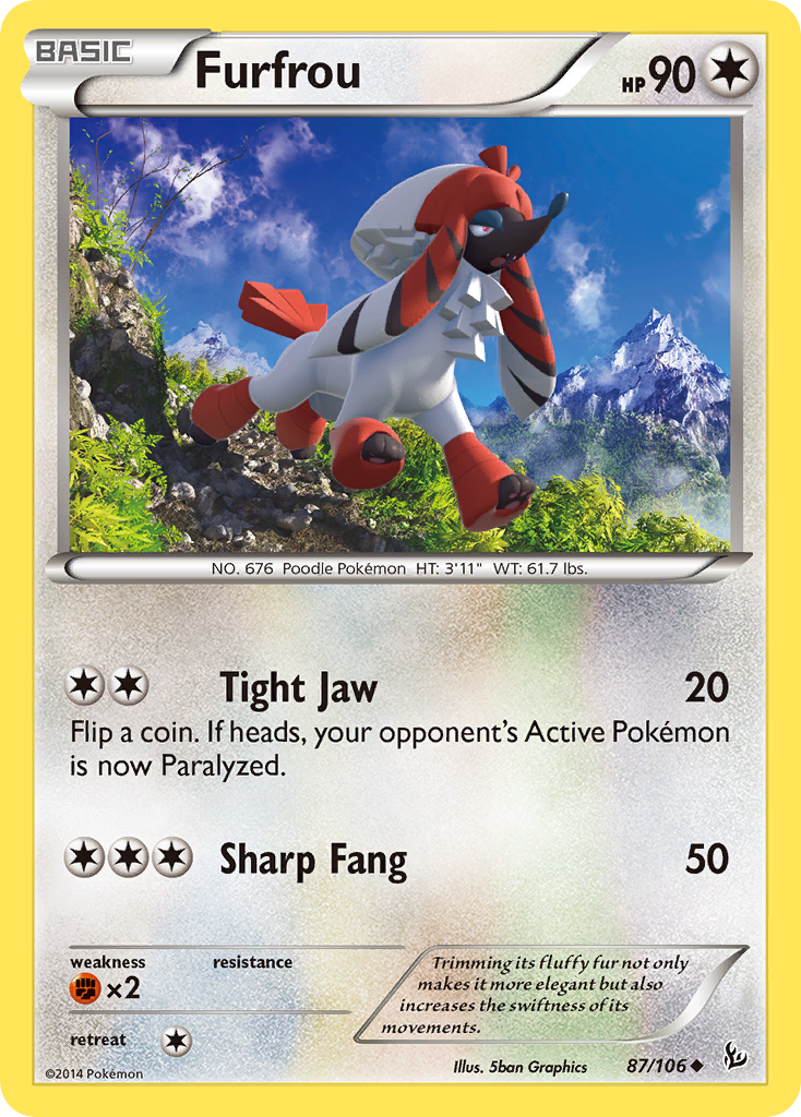 Furfrou - Flashfire - #87 - Pokemon TCG card