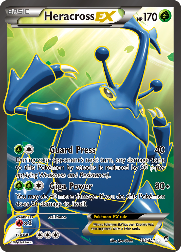 Heracross-EX - Furious Fists - #105 - Pokemon TCG card