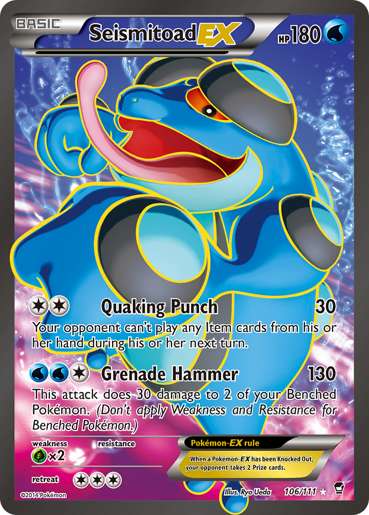 Seismitoad-EX - Furious Fists - #106 - Pokemon TCG card