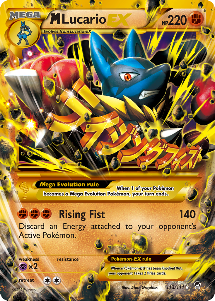M Lucario-EX - Furious Fists - #113 - Pokemon TCG card
