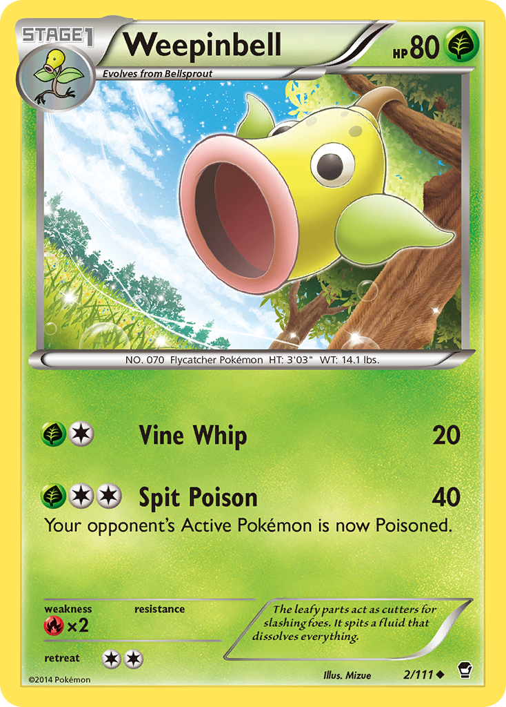 Weepinbell - Furious Fists - #2 - Pokemon TCG card