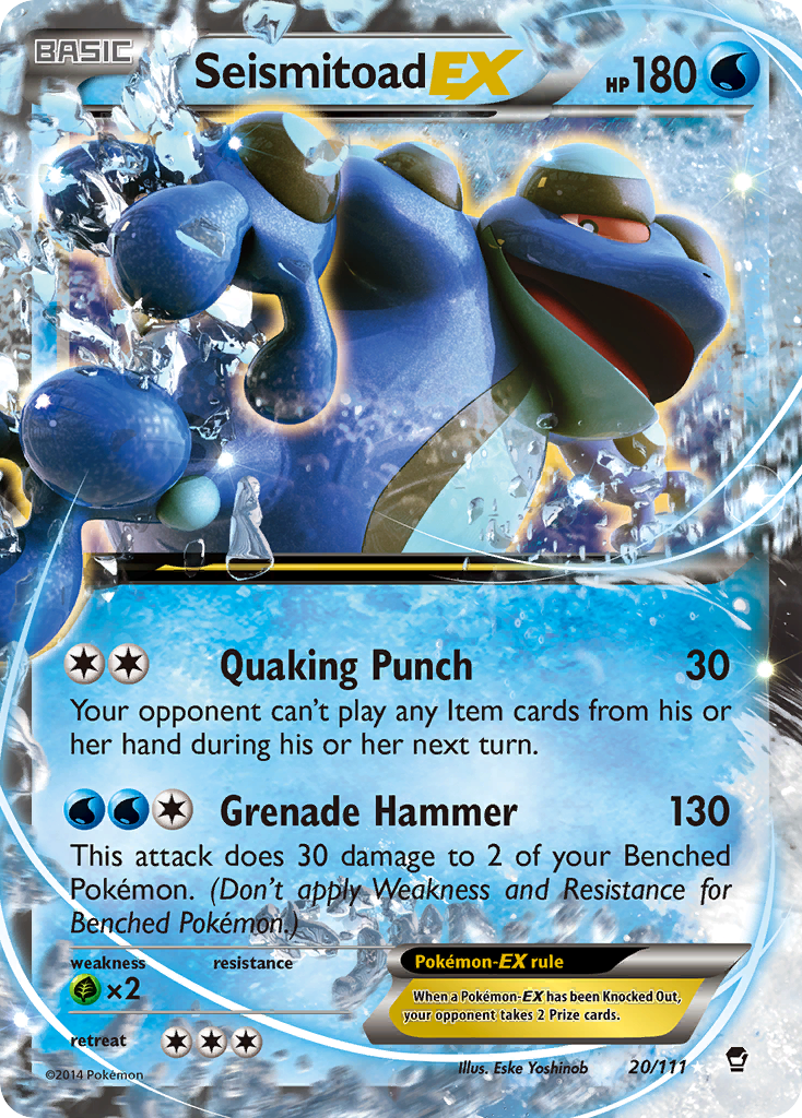 Seismitoad-EX - Furious Fists - #20 - Pokemon TCG card