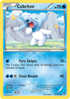 Cubchoo #21 Cubchoo - Furious Fists - #21 - Pokemon TCG card
