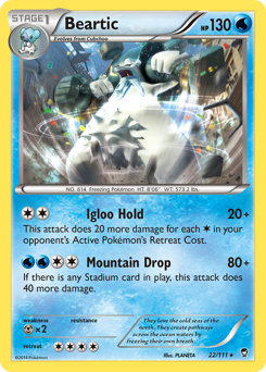 Beartic - Furious Fists - #22 - Pokemon TCG card