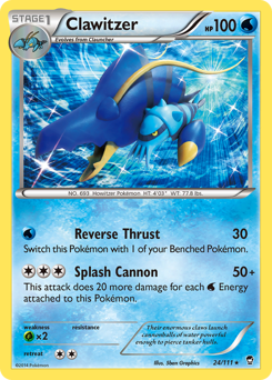 Clawitzer - Furious Fists - #24 - Pokemon TCG card