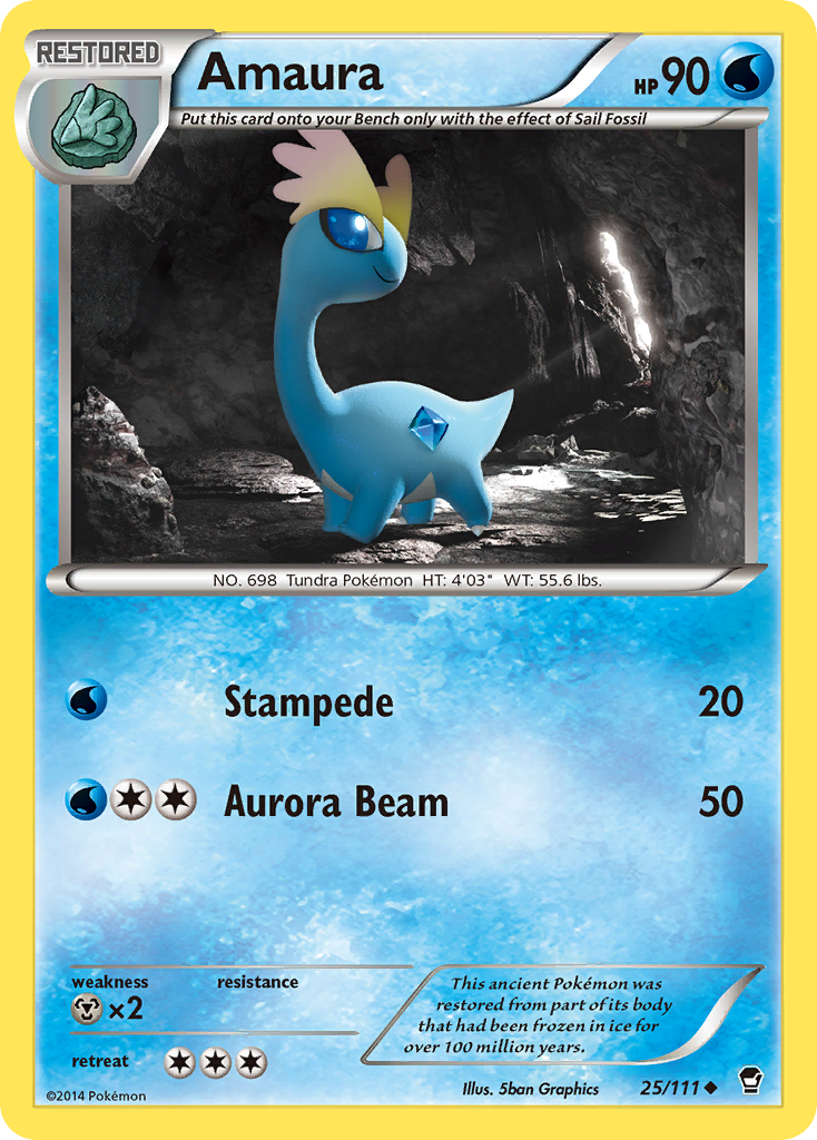 Amaura - Furious Fists - #25 - Pokemon TCG card