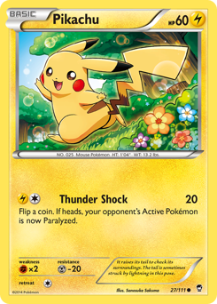 Pikachu #27 Pikachu - Furious Fists - #27 - Pokemon TCG card