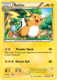 Raichu #28 Raichu - Furious Fists - #28 - Pokemon TCG card