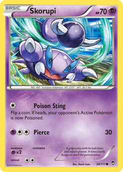 Skorupi - Furious Fists - #38 - Pokemon TCG card