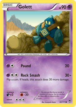 Golett - Furious Fists - #42 - Pokemon TCG card