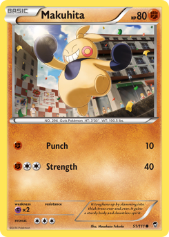 Makuhita #51 Makuhita - Furious Fists - #51 - Pokemon TCG card