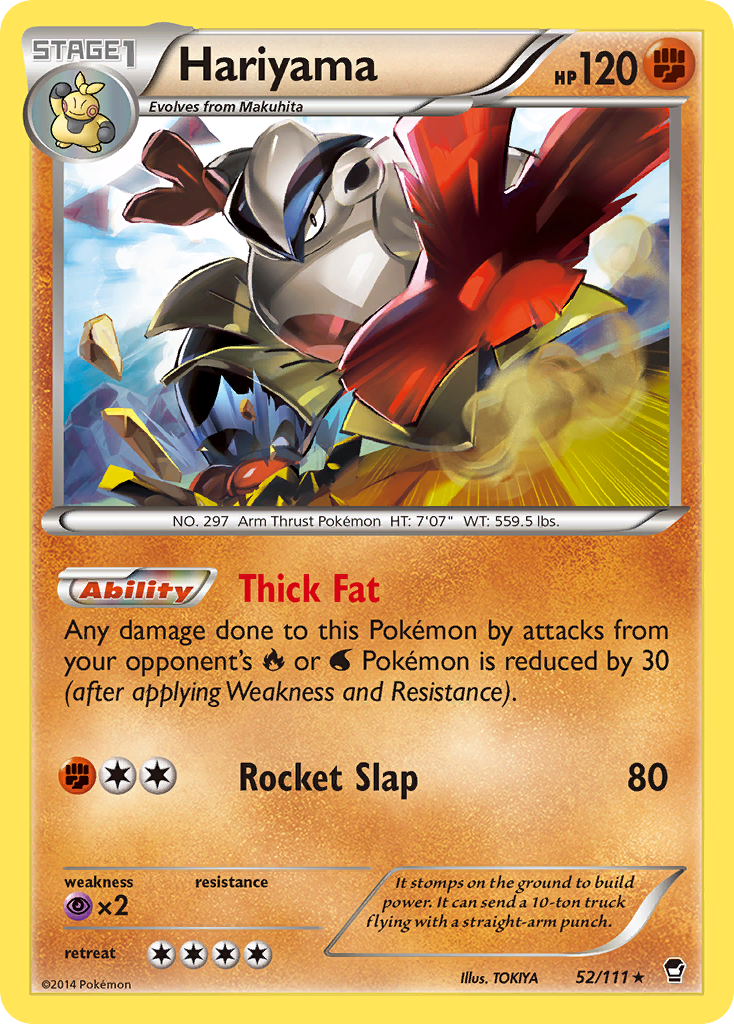 Hariyama - Furious Fists - #52 - Pokemon TCG card