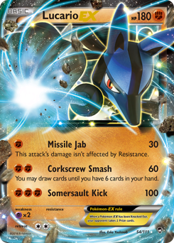 Lucario-EX #54 Lucario-EX - Furious Fists - #54 - Pokemon TCG card