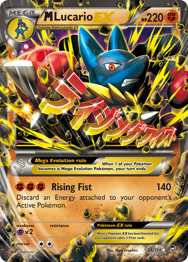 M Lucario-EX - Furious Fists - #55 - Pokemon TCG card