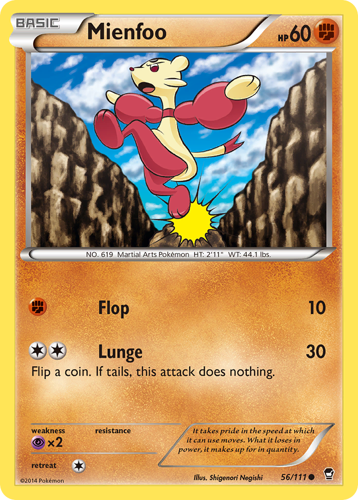 Mienfoo - Furious Fists - #56 - Pokemon TCG card