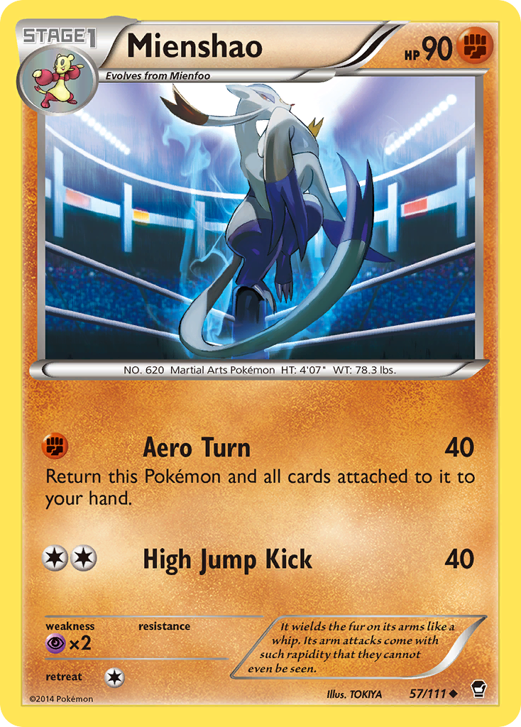 Mienshao - Furious Fists - #57 - Pokemon TCG card