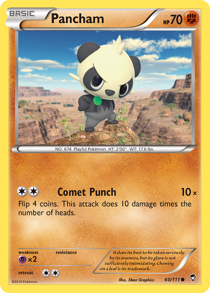 Pancham - Furious Fists - #60 - Pokemon TCG card