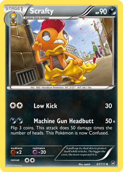 Scrafty #67 Scrafty - Furious Fists - #67 - Pokemon TCG card