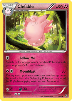 Clefable - Furious Fists - #71 - Pokemon TCG card